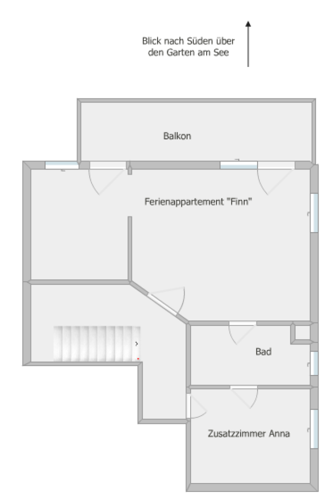 Grundriss Ferienwohnung Finn 1. Obergeschoss