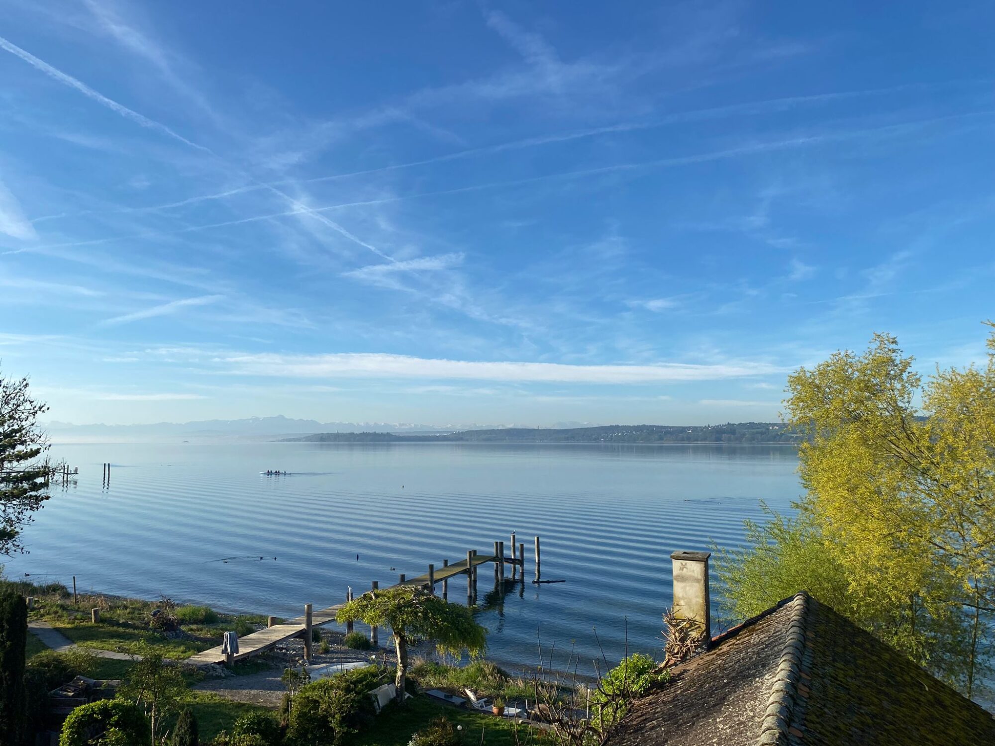 Blick vom Balkon in Richtung Insel Mainau
