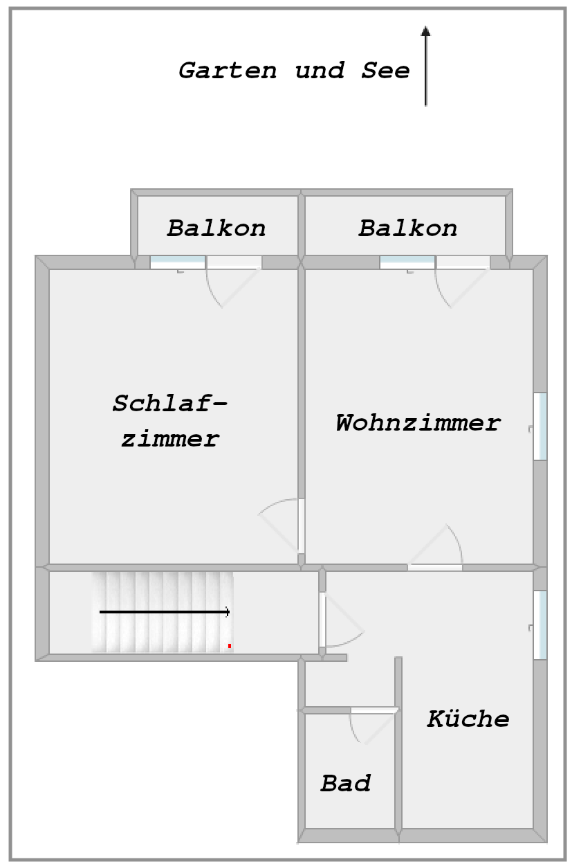 Grundriss Ferienwohnung Maximilian im Dachgeschoss
